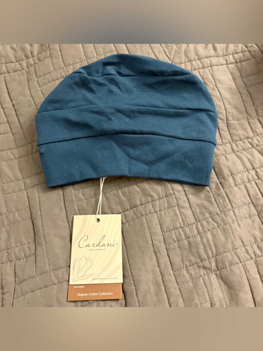 Cardani Headwear Headcover Unlimited Blue Cap NWT Organic Cotton Beanie
